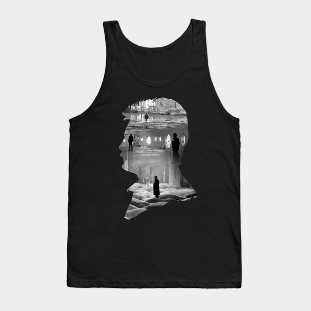 Andrei Tarkovsky Movie Silhouette Collage Tank Top by burrotees